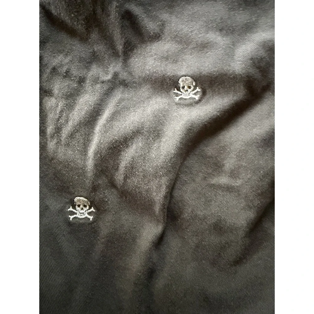 Lucky Brand Men's Chino Shorts With Embroidered Skulls Size 40